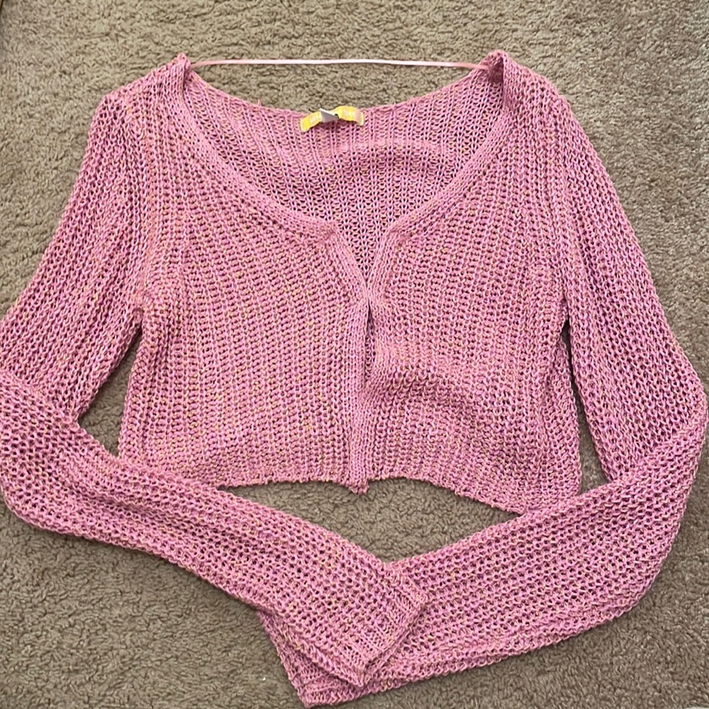 Pink knit sweater